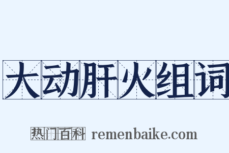 大动肝火组词是什么意思的图片
